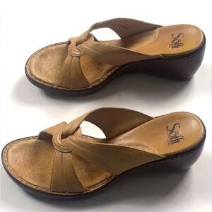 Sofft Women's Brown Leather Mules
